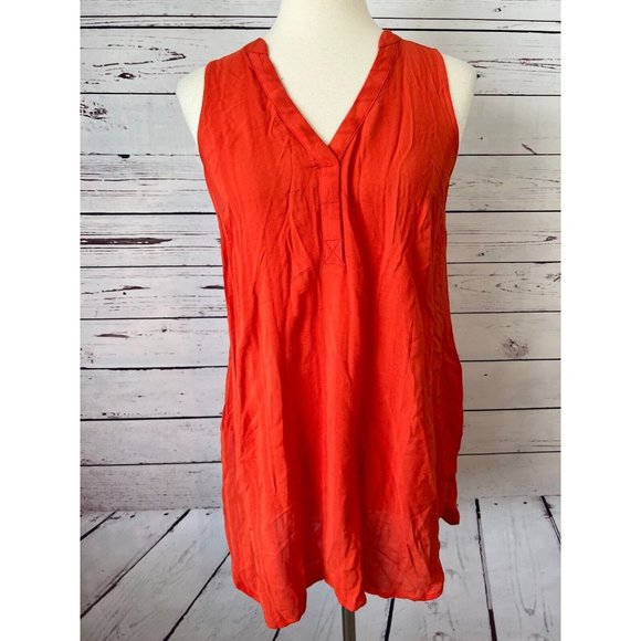 Mauve Anthropologie XS Sleeveless Shirt Blouse Tunic Top Extra Small Rayon - Picture 1 of 9